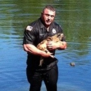 Brave Cop Jumps Into Lake to Save Dog - ZergNet