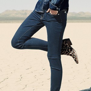A display of various denim styles symbolizing change in fashion trends